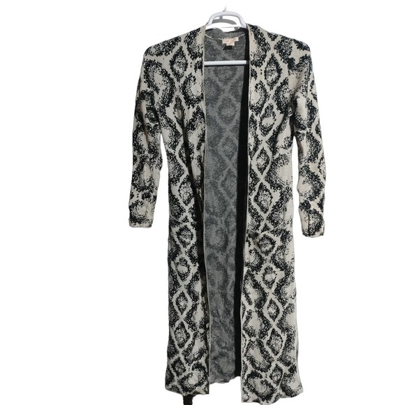 For Thee long kimono black and cream woman size small - Picture 1 of 5